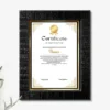 A4 Stripes Black Framed Certificates