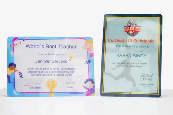 Acrylic Certificates
