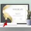 A4 Plain Black Framed Certificates
