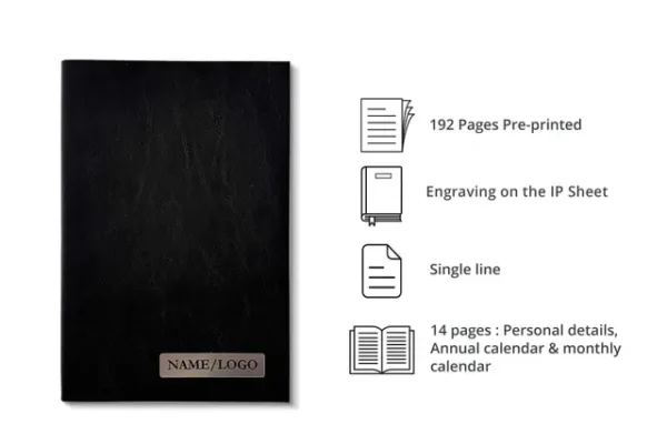 BD B Soft-bound Black Diary