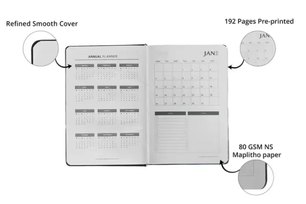 BD C Soft-bound Black Diary