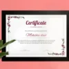 A4 Plain Brown Framed Certificates