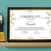 A4 Brown Goldline Framed Certificates