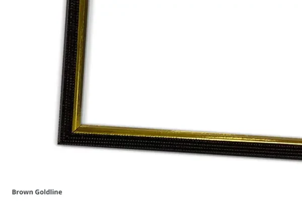 A4 Brown Goldline Framed Certificates