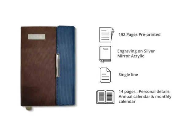 DC B Dual Tone Flap Diary