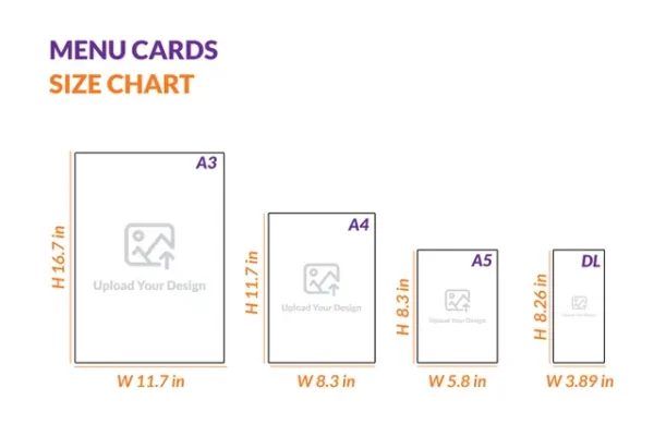 Flat Menu Cards